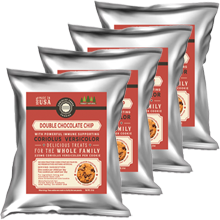 Coriolus Creek Double Mini Chocolate Chip Cookies- Four (4) Snack Packs